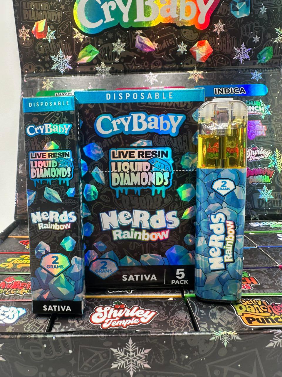 Crybaby Nerds Rainbow 2g Disposable | Sativa Crybaby Nerds Rainbow 2g Disposable | Sativa